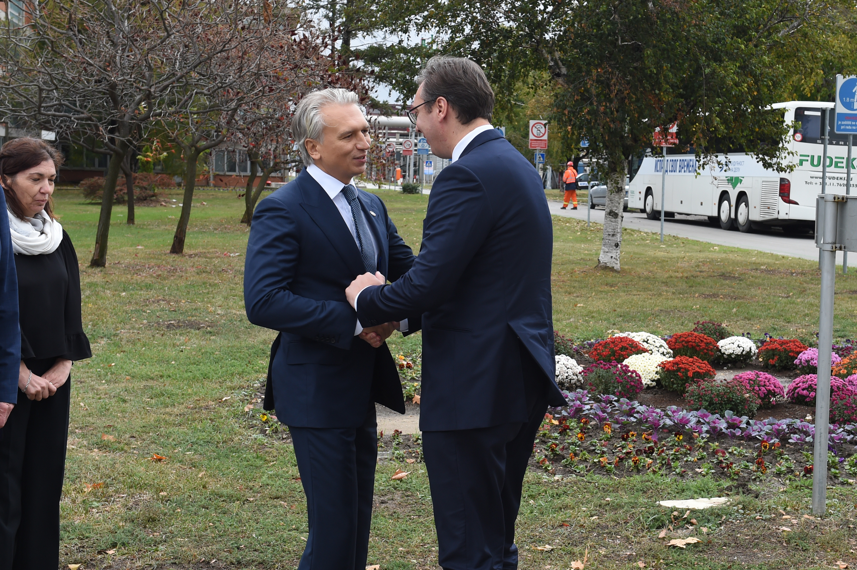Predsednik Srbije Aleksandar Vucic prisustvovao je svecanom obelezevanju pocetka izgradnje projekta "Duboka prerada" u Rafineriji nafte Pancevo