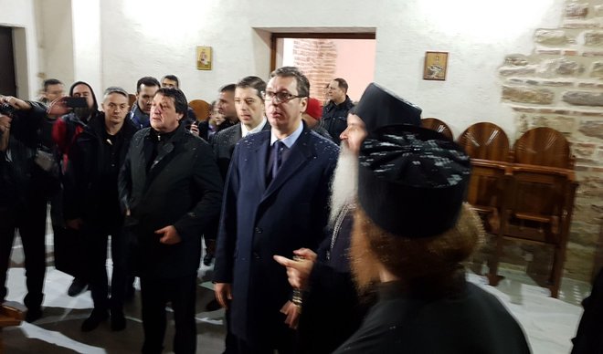 Predsednik Srbije Aleksandar Vucic stigao je u Banjsku.