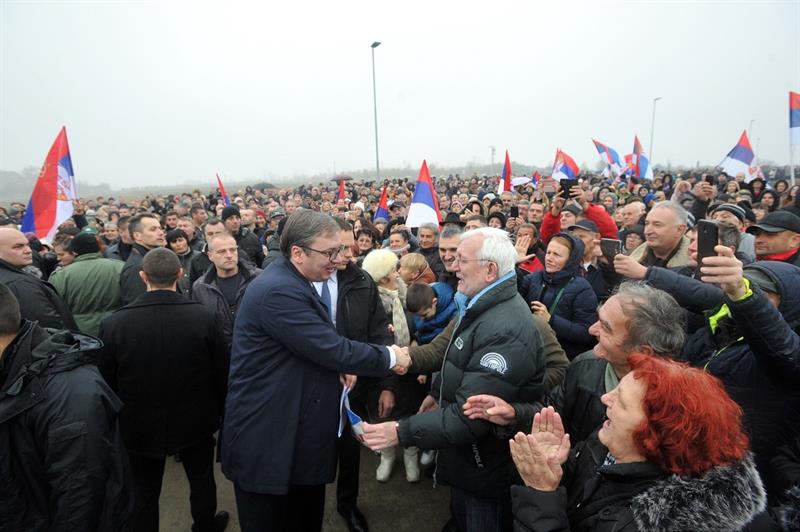 Predsednik Srbije Aleksandar Vucic na otvaranju fabrike u Kuli.