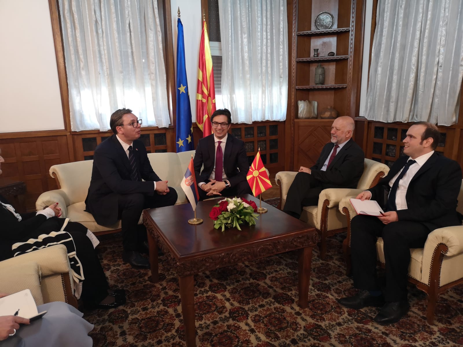 Predsednik Srbije Aleksandar Vucic na inauguraciji Steve Pendarovskog za prvog predsednika Severne Makedonije.