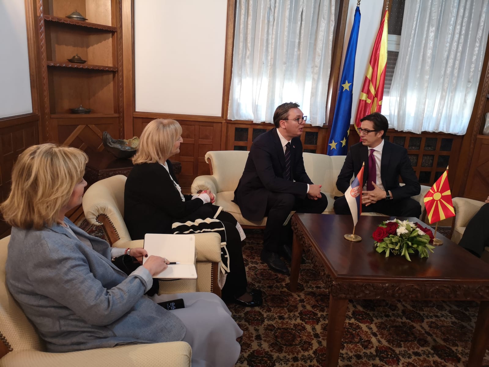 Predsednik Srbije Aleksandar Vucic na inauguraciji Steve Pendarovskog za prvog predsednika Severne Makedonije.