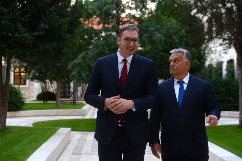 Predsednik Srbije Aleksandar Vucic sastao se veceras u Budimpesti sa madjarskim premijerom Viktorom Orbanom