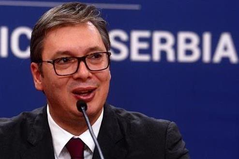 Predsednik Vucic na sastanku sa predsednikom Ceske Milosem Zemanom.