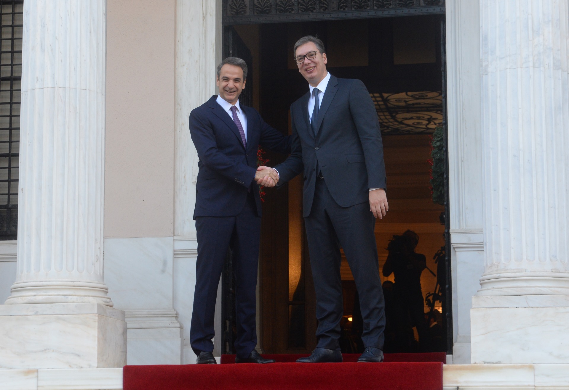 Predsednik Srbije Aleksandar Vucic sa grčkim premijerom Kirijakosom Micotakisom 4