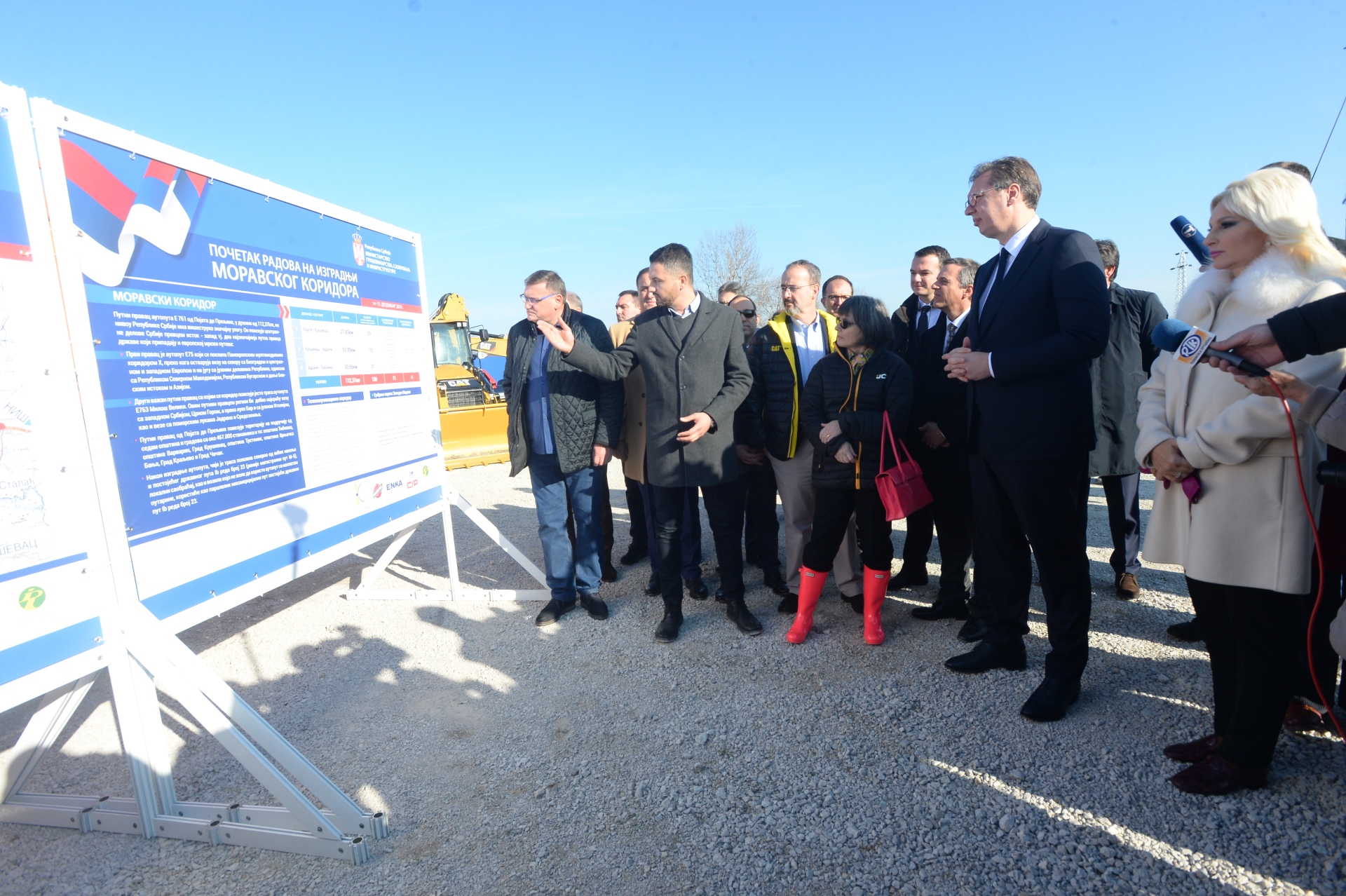 Predsednik Srbije Aleksandar Vucic na svecanom obelezavanju pocetka radova na Moravskom koridoru