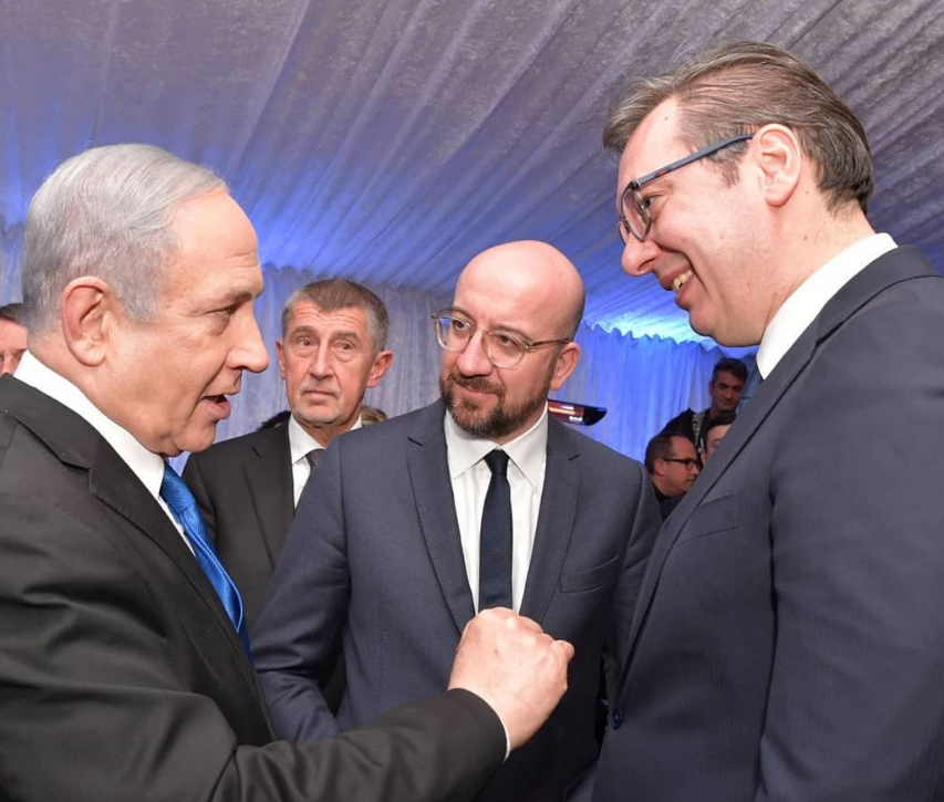 Vucic na veceri sa predsednikom vlade Izraela Benjaminom Netanjahuom i predsednikom Evropskog saveta Sarlom Miselom