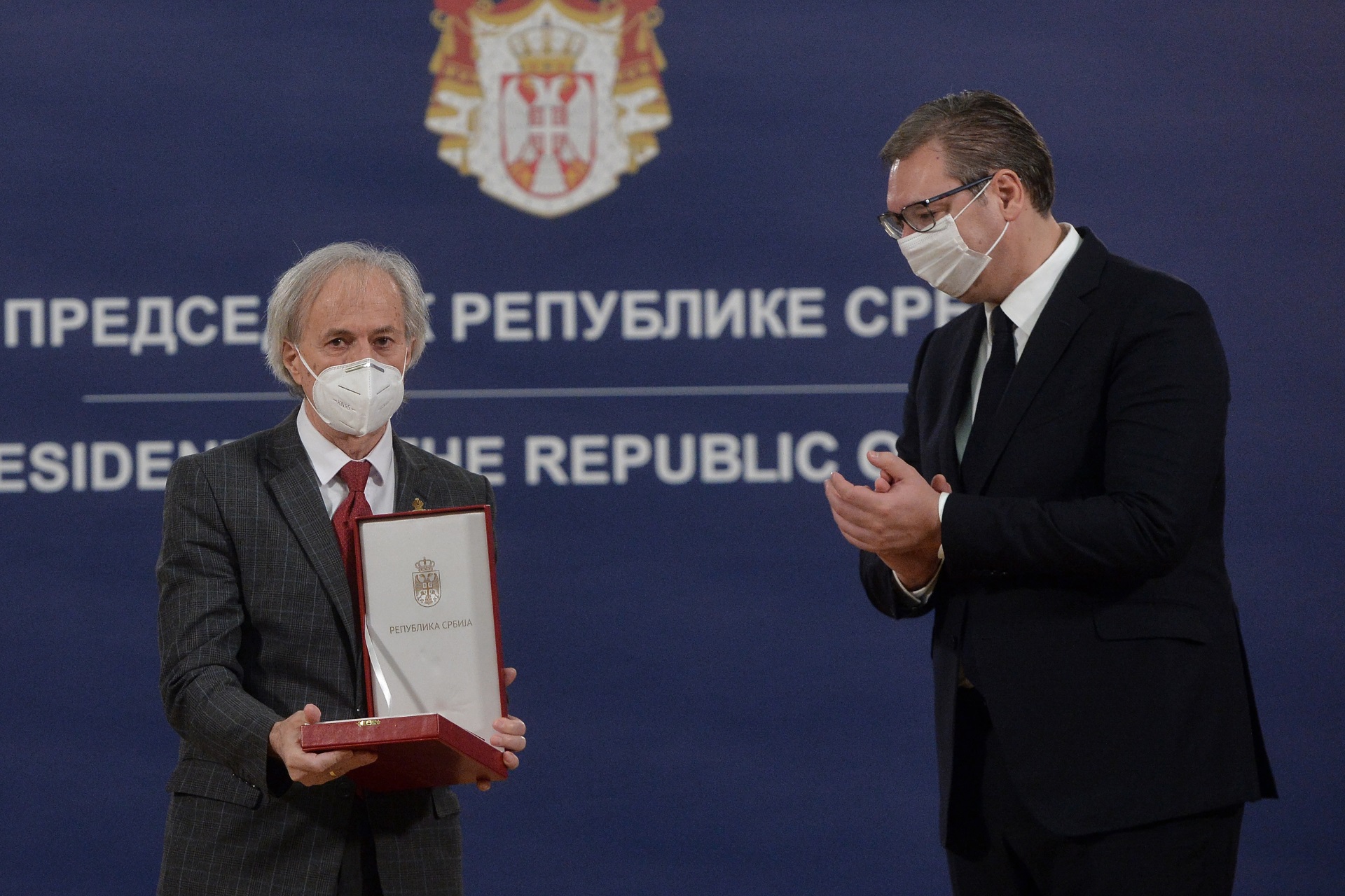 Infektolog Mijomir Pelemis. Predsednik Republike Srbije Aleksandar Vucic danas urucio odlikovanja.