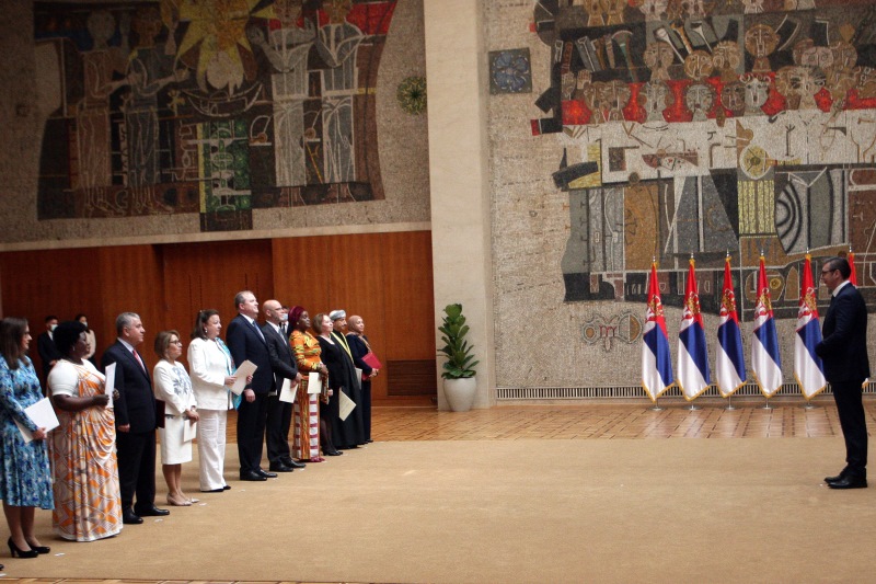 Predsednik Srbije Aleksandar Vucic je primio akreditive ambasadora na nerezidencijalnoj osnovi