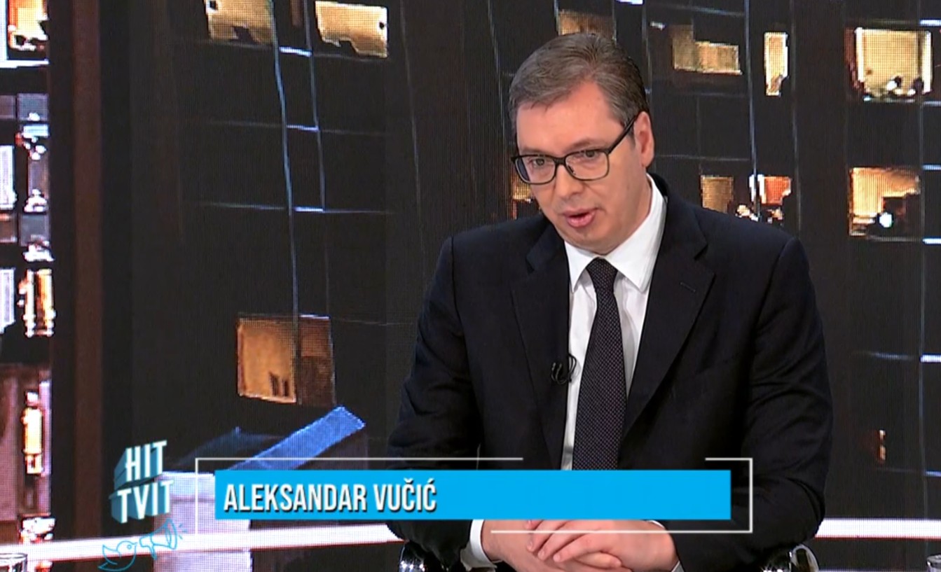 Predsednik Srbije Aleksandar Vucic u emisiji Hit Tvit o desavanjima u Srbiji u poslednjem period.
