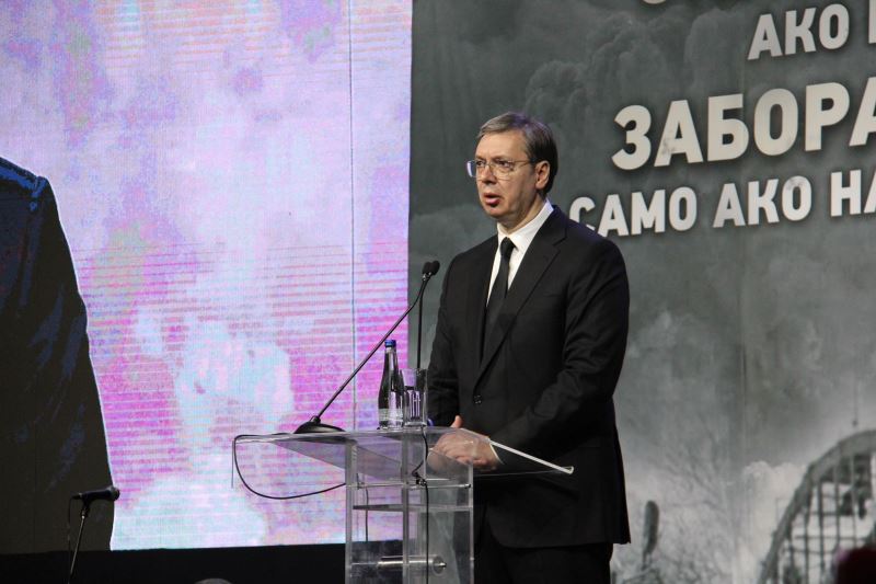 Predsednik Srbije Aleksandar Vucic Ponosni srpski narod nikada nećete slomiti