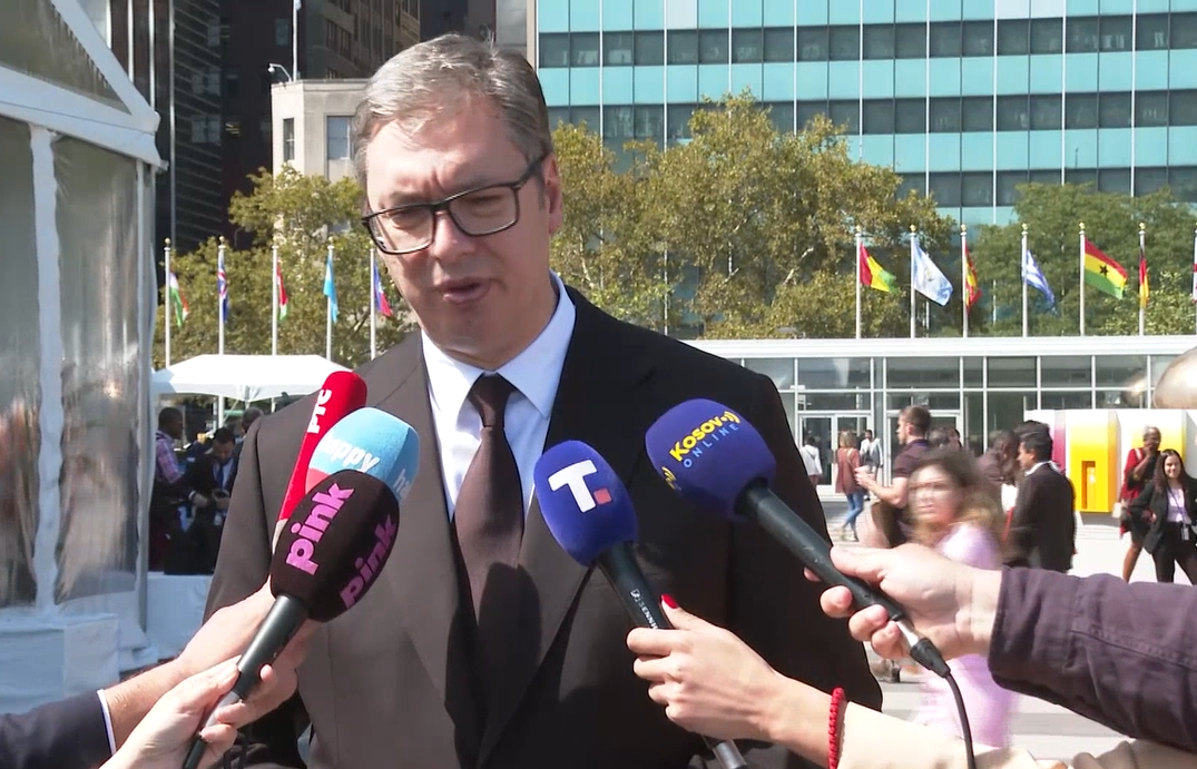 Председник Републике Србије Александар Вучић изјавио је да још није добио ниједну реакцију на свој говор на Генералној скупштини Уједињених нација.