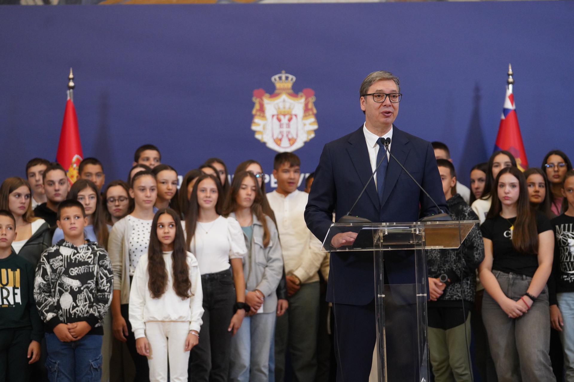 Председник Републике Србије Александар Вучић рекао је да је Дан српског јединства, слободе и националне заставе празник српског народа, ма где он живео.