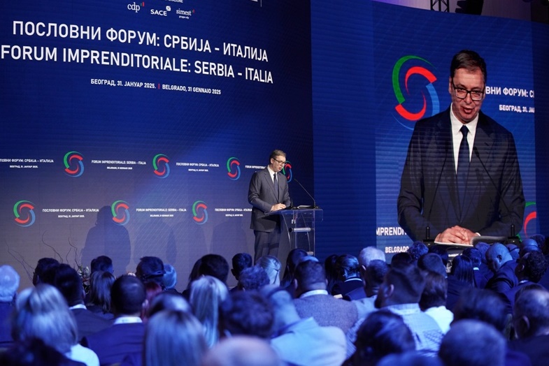 Predsednik Srbije Aleksandar Vucic Odnose Srbije i Italije ne može ništa da poremeti