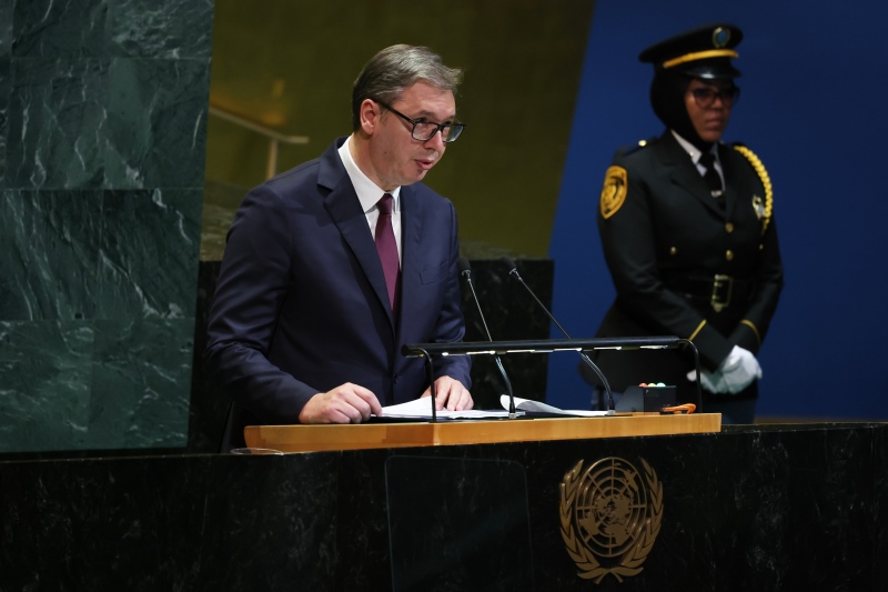 Predsednik Srbije Aleksandar Vucic povelja UN jedini okvir za gepolitičke podele