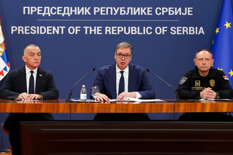 Predsednik Srbije Aleksandar Vucic uzasan teroristicki napad ispred Narodne Skupstine