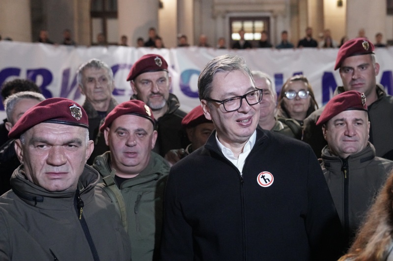 Predsednik Srbije Aleksandar Vucic Prostor kod Skupstine postao simbol otpora i slobode