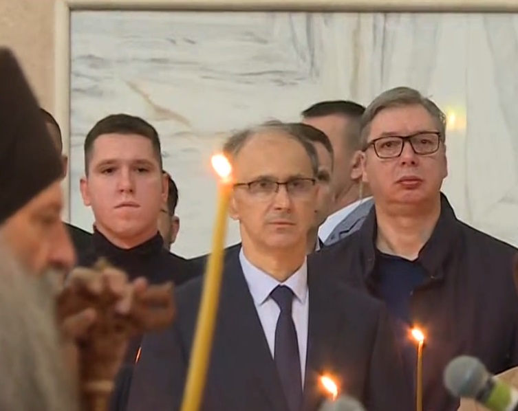 Predsednik Srbije Aleksandar Vucic odrzan parastos u Hramu Svetog Save
