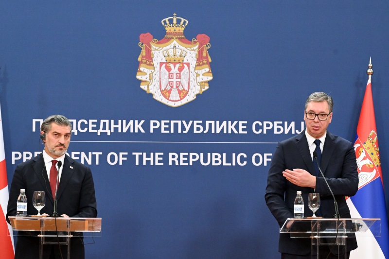 Predsednik Srbije Aleksandar Vucic jacamo prijateljske veze Srbije i Gruzije