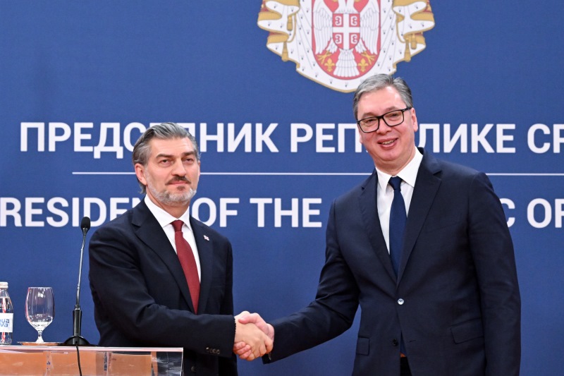 Predsednik Srbije Aleksandar Vucic jacamo prijateljske veze Srbije i Gruzije