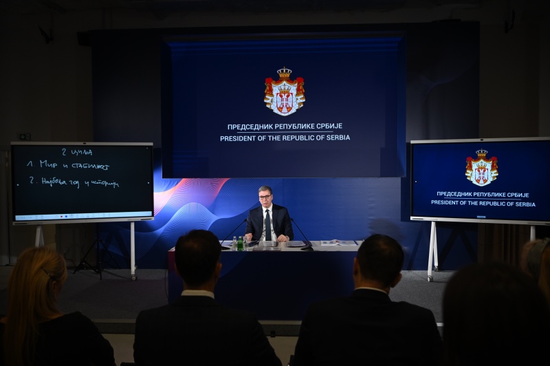 Predsednik Srbije Aleksandar Vucic Uspeli smo da sacuvamo mir i stabilnost u 2025. uprkos svim pritiscima