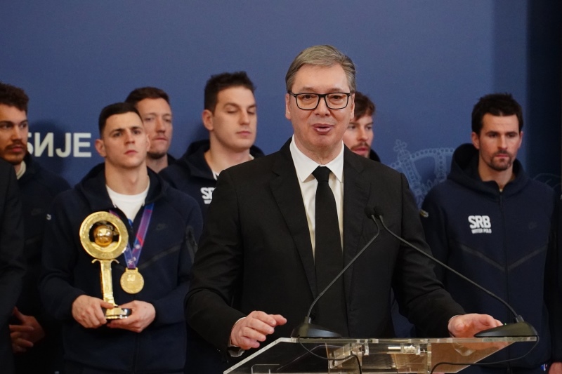 Predsednik Srbije Aleksandar Vucic Osvajanje zlatne medalje veliki uspeh srpskog vaterpola