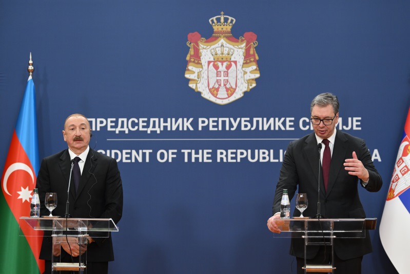 Predsednik Srbije Aleksandar Vucic svetla buducnost u odnosima Srbije i Azerbejdzana