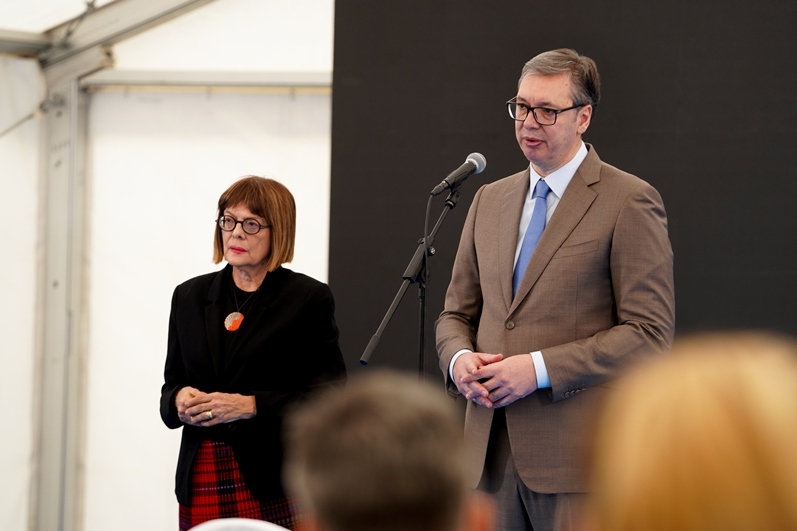 Predsednik Srbije Aleksandar Vucic Kamen temeljac za Tojo centar oznacava zajednicku viziju Srbije i Japana