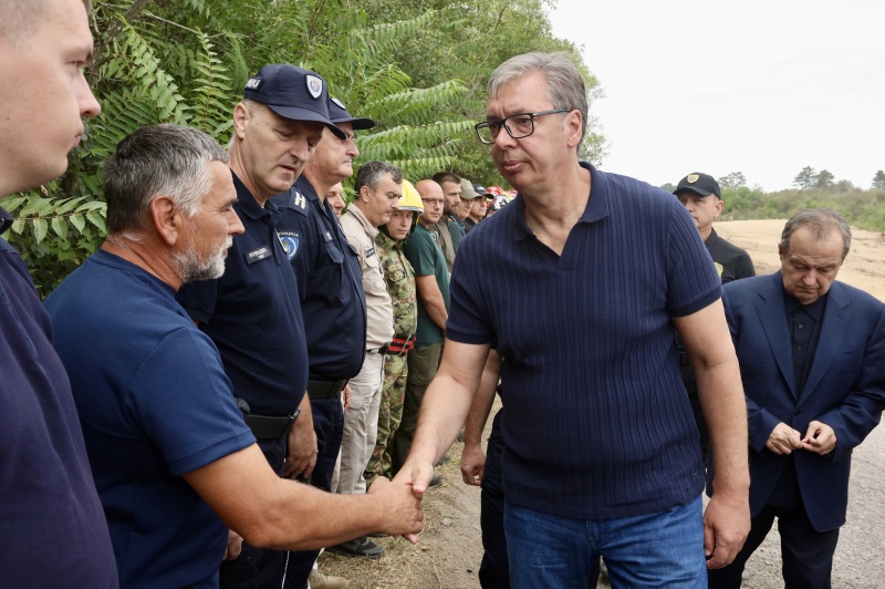 Predsednik Srbije Aleksandar Vucic Stanovnistvo nije bilo ugrozeno na podrucju Deliblatske pescare